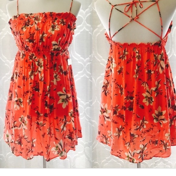 Free People Dresses & Skirts - Free people Jolene strappy floral mini dress